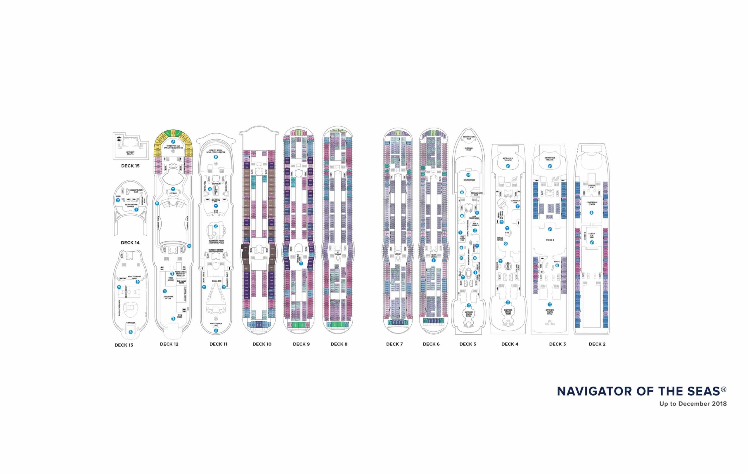 Deck Plans Navigator of the Seas